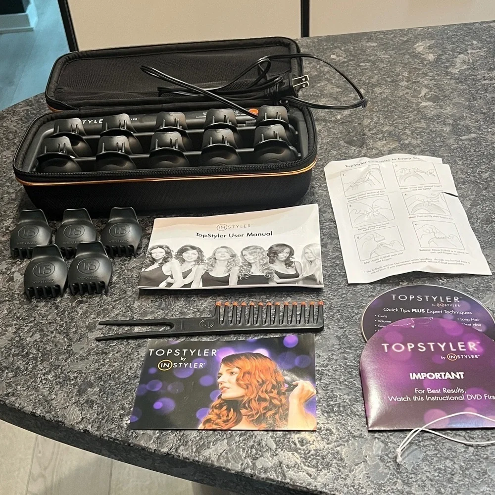 InStyler TopStyler Heated 15 Ceramic Styling Shells in Heating Case